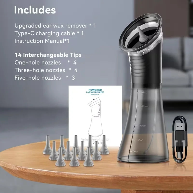 Irrigador Eléctrico de Oídos HydroAuri — Limpieza Profunda en Casa
